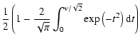 $\displaystyle \frac{1}{2} \left(1 - \frac{2}{\sqrt{\pi}}\int_{0}^{\nu/\sqrt{2}}\exp\left(-t^2\right){\rm d}t\right)$