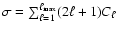 $\sigma = \sum_{\ell=1}^{\ell_{\rm max}}(2\ell+1)C_\ell$