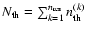 $N_{\rm th}=\sum_{k=1}^{n_{\rm res}}n_{\rm th}^{(k)}$