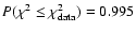 $P(\chi^2\le \chi_{\rm data}^2) =0.995$