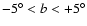 $-5^\circ < b < +5^\circ$