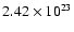 $2.42 \times 10^{23} $