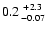 $0.2 {+2.3 \atop -0.07}$