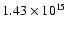 $ 1.43 \times 10^{15} $