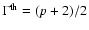 $\Gamma^{\rm th}=(p+2)/2$