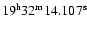 $19^{\rm h}32^{\rm m}14.107^{\rm s}$