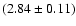 $(2.84\pm0.11)$