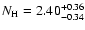 $N_{\rm H}=2.40^{+0.36}_{-0.34}$