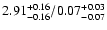 $\rm 2.91^{+0.16}_{-0.16}/0.07^{+0.03}_{-0.07}$