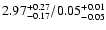 $\rm 2.97^{+0.27}_{-0.17}/0.05^{+0.01}_{-0.05}$