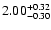 $\rm 2.00^{+0.32}_{-0.30}$