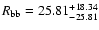 $R_{\rm bb}=25.81^{+18.34}_{-25.81}$