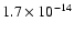 $1.7\times 10^{-14}$