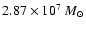 $2.87\times10^7~M_{\odot}$