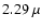 $2.29~\mu$