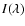 $I(\lambda)$