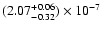 $(2.07 ^{+0.06}_{-0.32}) \times 10^{-7}$