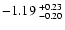 $\rm -1.19~^{+0.23}_{-0.20}$