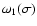 $\omega_1 (\sigma)$