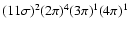$ (11 \sigma)^2 (2 \pi)^4 (3 \pi)^1 (4 \pi)^1 $