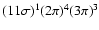 $ (11 \sigma)^1 (2 \pi)^4 (3 \pi)^3 $