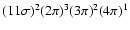 $ (11 \sigma)^2 (2 \pi)^3 (3 \pi)^2 (4 \pi)^1 $