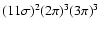 $ (11 \sigma)^2 (2 \pi)^3 (3 \pi)^3 $
