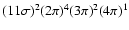 $ (11 \sigma)^2 (2 \pi)^4 (3 \pi)^2 (4 \pi)^1 $
