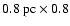 $0.8~{\rm pc} \times 0.8$