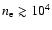 $n_{\rm e}\gtrsim
10^4$