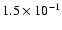 $1.5\times 10^{-1}$
