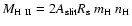 $M_{\rm H~II}=2A_{\rm slit}R_{\rm s}~m_{\rm H}~n_{\rm H}$
