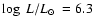 $\log~{L/\mbox{$L_\odot$ }} = 6.3$