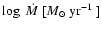 $\log~\dot{M}\ [\mbox{$M_\odot~{\rm yr}^{-1}$ }]$