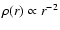 $\rho(r) \propto r^{-2}$