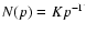 $N(p) = K p^{-\Gamma}$