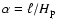 $\alpha=\ell/H_{\rm p}$