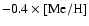 $-0.4\times \rm [Me/H]$