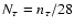 $N_{\tau}= n_{\tau}/28$