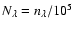 $N_{\lambda}=n_{\lambda}/10^5$