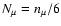 $N_{\mu}=n_{\mu}/6$