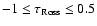 $-1\le \tau_{\rm Ross}\le 0.5$