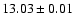 $13.03 \pm 0.01$
