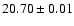 $20.70 \pm 0.01$