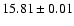 $15.81 \pm 0.01$