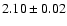 $2.10 \pm 0.02$