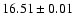 $16.51 \pm 0.01$