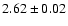 $2.62 \pm 0.02$