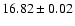 $16.82 \pm 0.02$