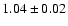 $1.04 \pm 0.02$